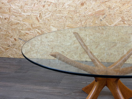 Teakhouten salontafel T118 glas uit de jaren 60/70 van Illum Wikkelso voor Niels Eilersen – Gold, Wood (photo 7 of 18)
