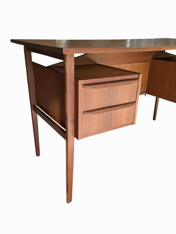 Scrivania danese vintage in teak, G. Nielsen Tibergaard – Scrivanie, Legno (photo 4 of 14)
