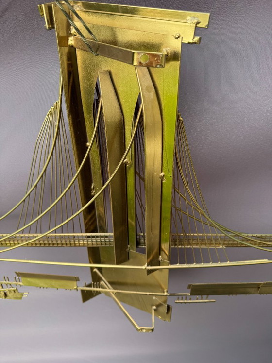 Scultura da parete Curtis Jere Brooklyn Bridge – Decorazioni murali, Metallo, Ottone (photo 22 of 27)