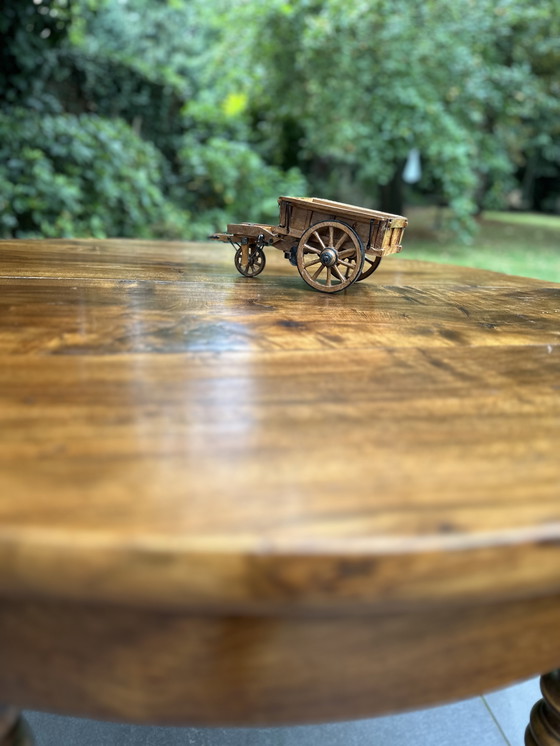 Image 1 of Table à abattant en noyer anglais - vers 1900