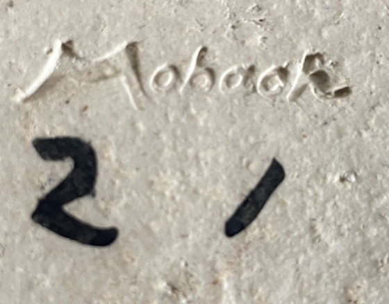 Image 1 of Mobach Utrecht - Kunstaardewerken kandelaar of vaasje