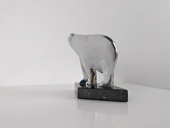 Image 1 of Art Deco Polar Bear Sculpture by Karl Hagenauer, Austria, 1920s