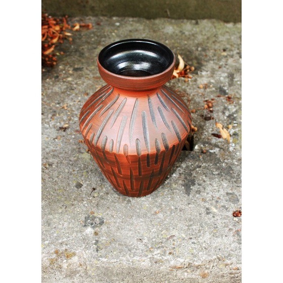 Image 1 of Vase vintage Ilkra Eldelkeramik, argile rouge, 1960