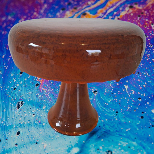 Unique dripping ceramic vintage mushroom lamp