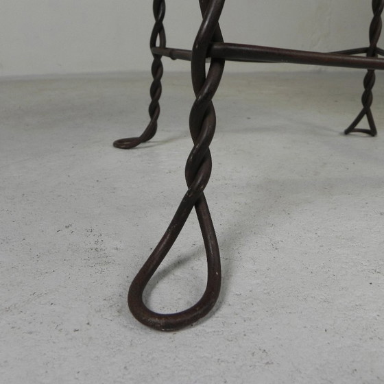 Image 1 of Elegant steel American ice cream parlor chair, 1940s