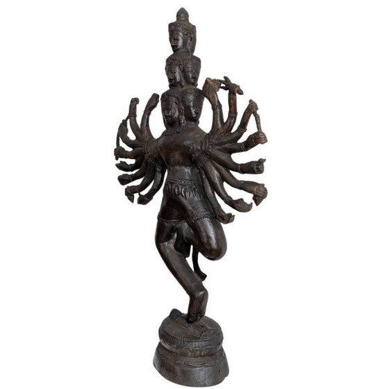 Grote Bronzen Shiva Nataraja – Thailand / Khmer-stijl – 129 – Beeldhouwkunst (photo 6 of 7)