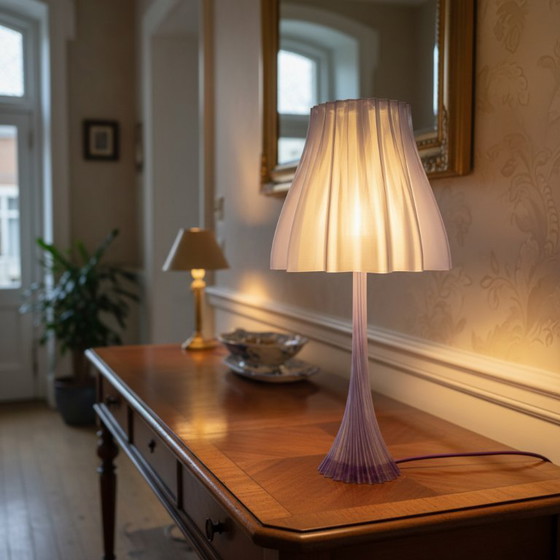 Image 1 of Lilac Pleated Table Lamp – Modern Design Lamp – Soft Ambient Lighting – Home Decor