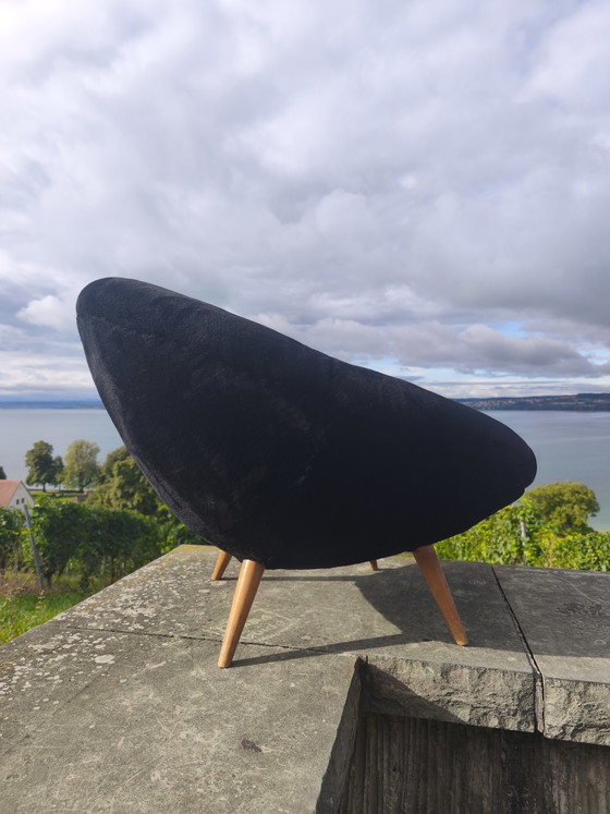 Zeldzame Oscar Niemeyer Fauteuil jaren 50 Braziliaans Design – Velvet, Wood (photo 7 of 10)