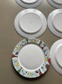 6 grandes assiettes vintage Arcopal Vegas D 31cm