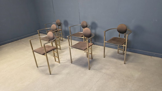 Image 1 of Post modern dining chairs by Belgochrom, set of 6 - 1980s