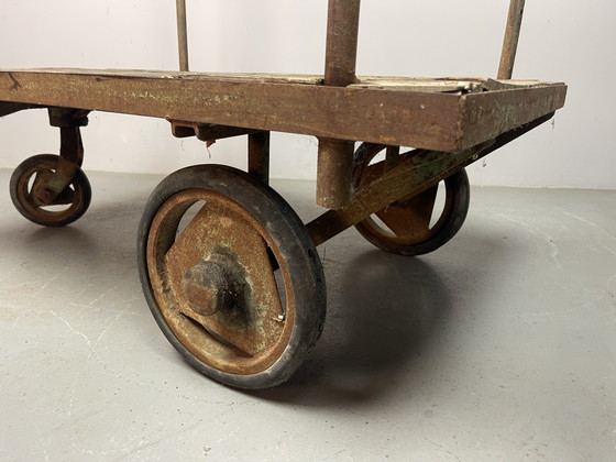 Vintage Industrial Factory Platform Trolley | Unknown | 1950s. Ref.: CT1003 – Coffee tables, Wood, Metal (photo 6 of 15)