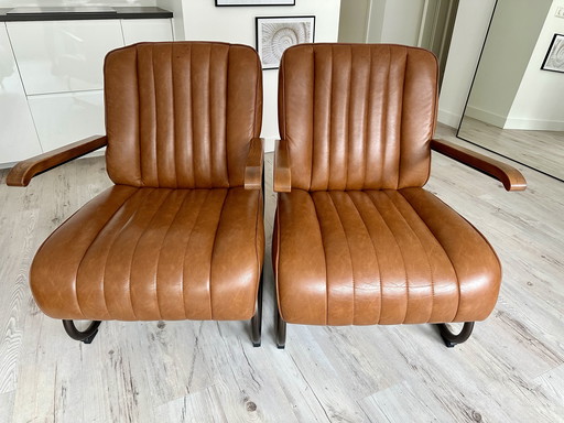 2x Vintage Lounge Stühle