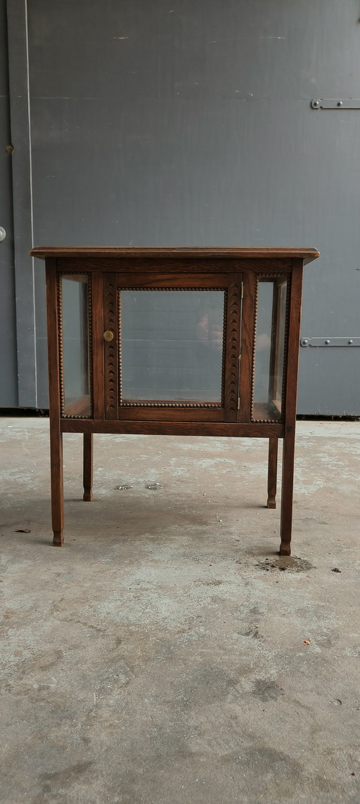 Antigua vitrina de té antigua de la Escuela de Ámsterdam, década de 1930