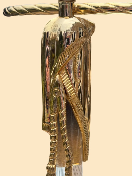 Image 1 of Tavolino da caffè Hollywood Regency | Italiano, dorato e a specchio | ca. 1975)