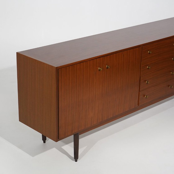 Wooden Sideboard With Brass Knobs, 1960s (photo 10 of 15)