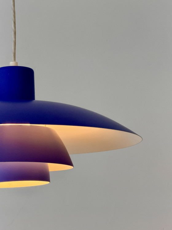 Vintage Louis Poulsen PH 4/3 – Poul Henningsen – blauw – 1960s/70s – Hanglampen, Metal (photo 8 of 15)