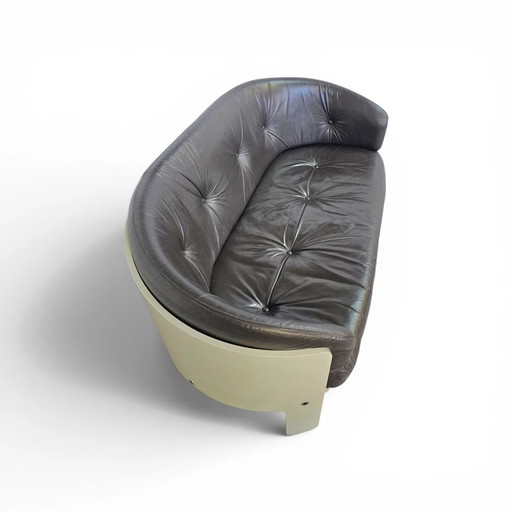 Sofas Bz49 de Hans Ell pour 't Spectrum / 1970 / cuir marron foncé