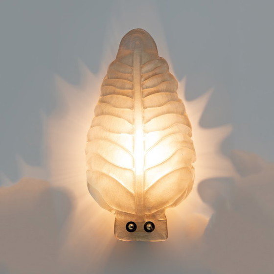 Image 1 of Par de apliques de cristal de Murano con pan de oro, estilo Barovier y Toso, de mediados de siglo.