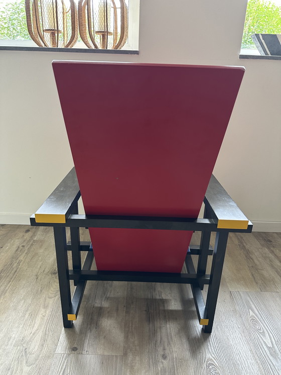 Image 1 of Rietveld Red and Blue stoel cassina Italy