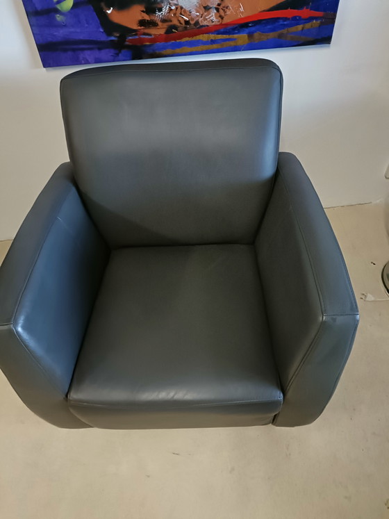 Poltrona in Pelle Grigio Scuro – Poltrone, Leather, Wood (photo 8 of 15)