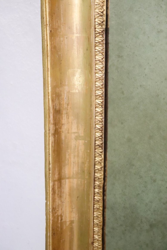 Image 1 of Antieke wandspiegel in verguld hout, Italië begin 19e eeuw