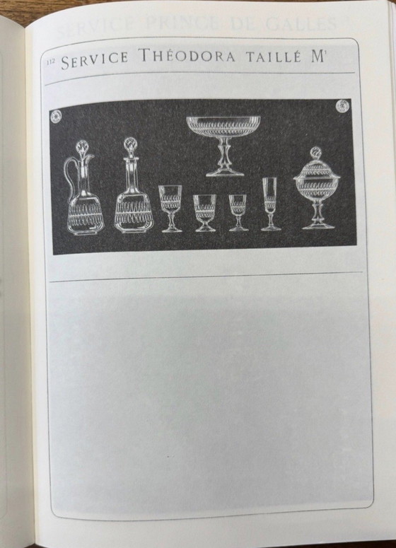 Image 1 of Val Saint Lambert “Service Théodora” kristallen wijn- of waterglazen, België, catalogus 1904-1905, set van 6

