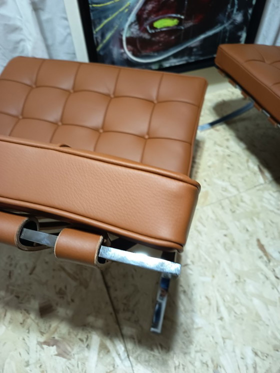 Image 1 of Sillones KNOLL Studio Barcelona (NUEVA Serie 2026) en piel natural (color coñac)