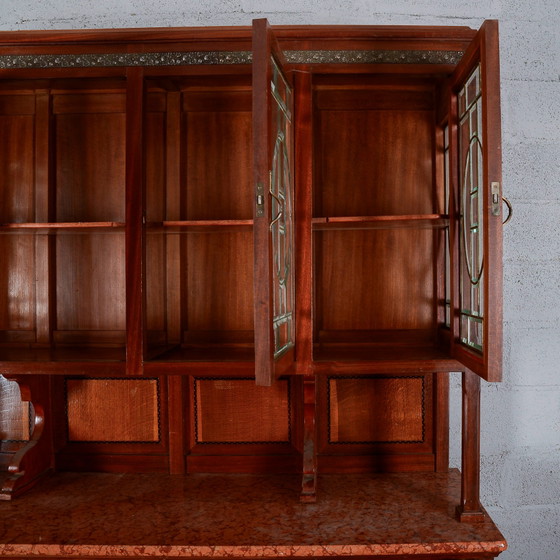 Vaisselier deux pièces avec plateau en marbre – Métal, Art Nouveau (photo 14 of 14)