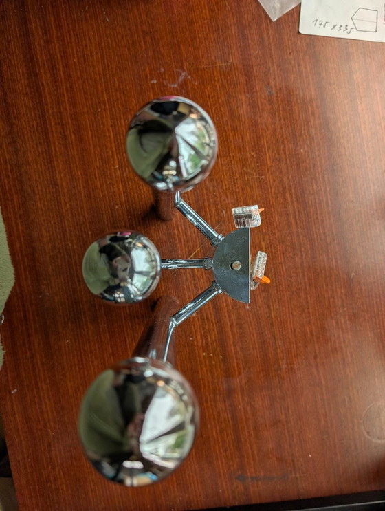 Image 1 of Lampada da parete cromata Sputnik con 3 bracci