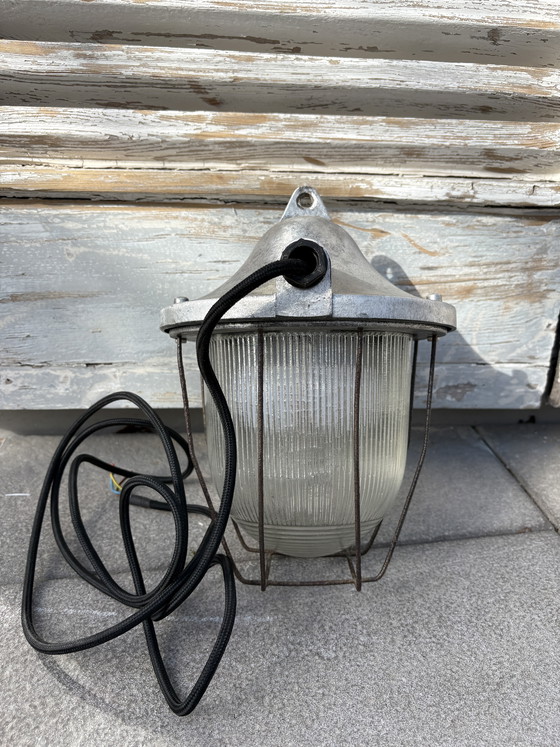 Image 1 of Vintage Industrial Bunker Ceiling Light