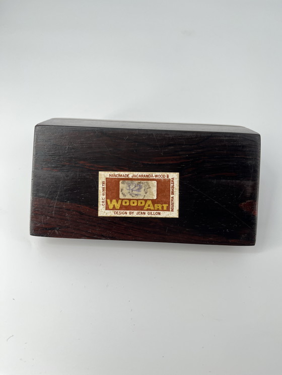 Image 1 of Porte-pipe Jean Gillon WoodArt MCM Mid Century Moderne Jacaranda Bois de rose