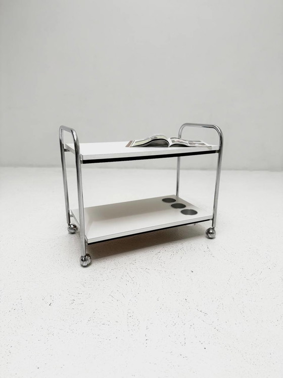 Image 1 of Serving trolley with bottle holder from Victoria Furniture, 1970s