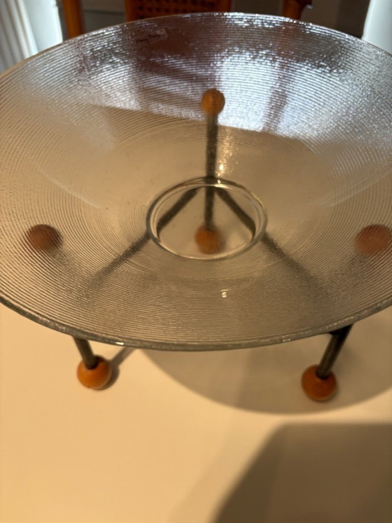 Design schaal op houten onderstel – Henry Dean, Decoratieve objecten, Glass, Metal (photo 2 of 6)