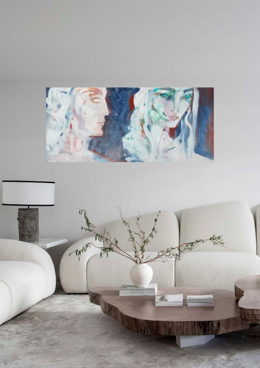 Acrylverfschilderij #zenoterra 40x90cm