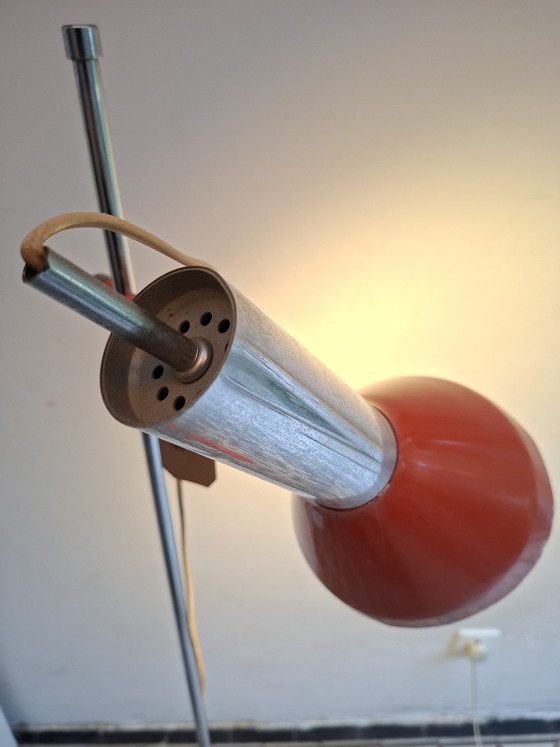 Orange vintage Floor light, seventies – Metal (photo 2 of 9)