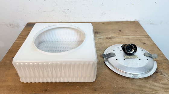 Image 1 of Vintage Wall Or Ceiling Light with Milk Glass, 1970s
