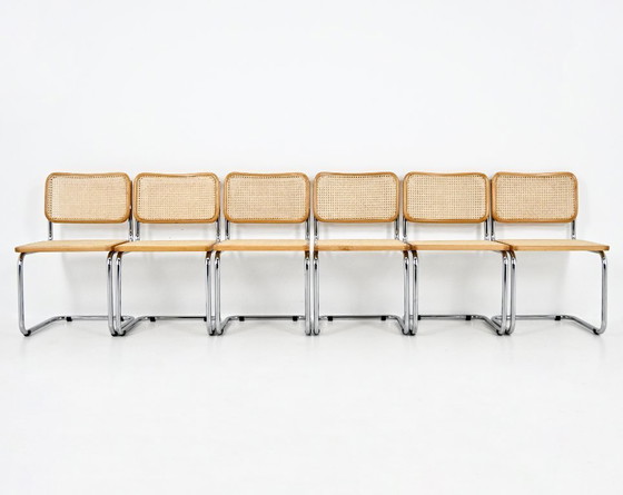 Image 1 of Dining Chairs Style B32 by Marcel Breuer, Set of 6