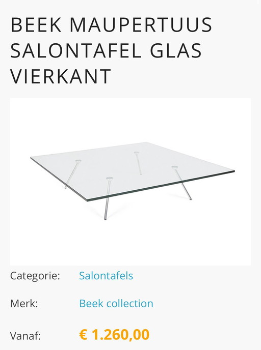 Table basse Maupertuus 100 x 100 x 30 cm