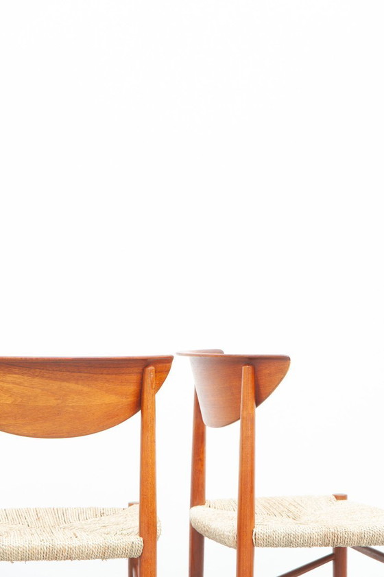 Image 1 of 4 sillas de comedor de teca de Peter Hvidt y Orla Mølgaard-Nielsen para Søborg Møbelfabrik (años 50)