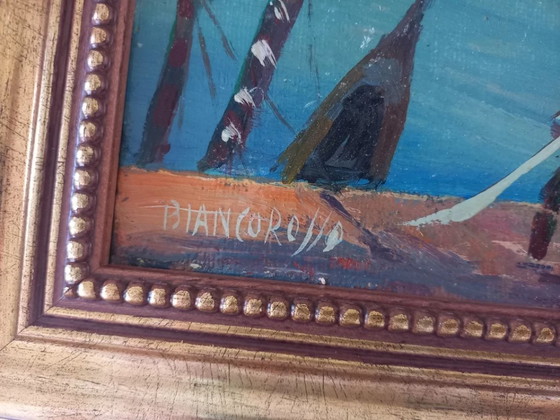 Image 1 of ORIGINAL Ölgemälde auf Karton inkl. Rahmen | Markusturm/Venedig | Signiert