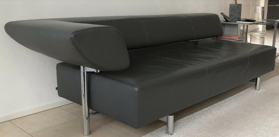 Image 1 of Canapé COR Design Arthe avec 2 fauteuils + repose-pieds - cuir gris
