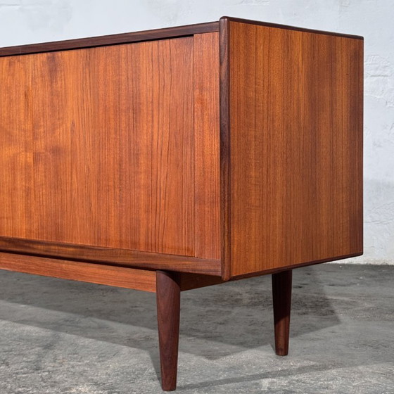 Danish Teak Tambour Sideboard, Attributed to Svend Aage Larsen for Faarup Møbelfabrik, 1960s, Wood, Brown (photo 19 of 20)