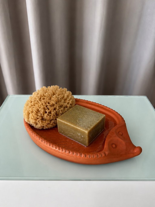 Plato de terracota vintage con forma de erizo de B.A.F., Alemania Occidental | Década de 1970 – cadeaus, Ceramic