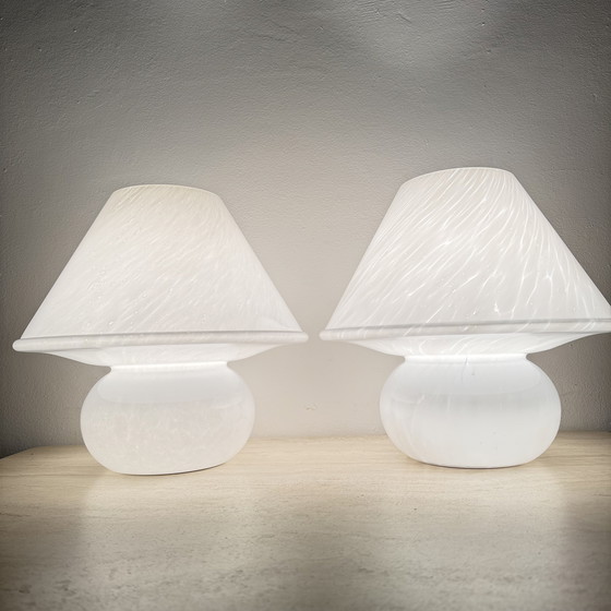 Image 1 of Limburg Glashütte Glass Table Lamp Mushroom, 1970's