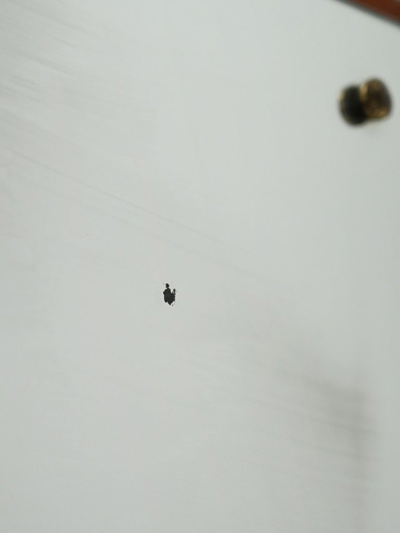 Image 1 of Scandinavische vierkante teakhouten spiegel uit de jaren 60-70.