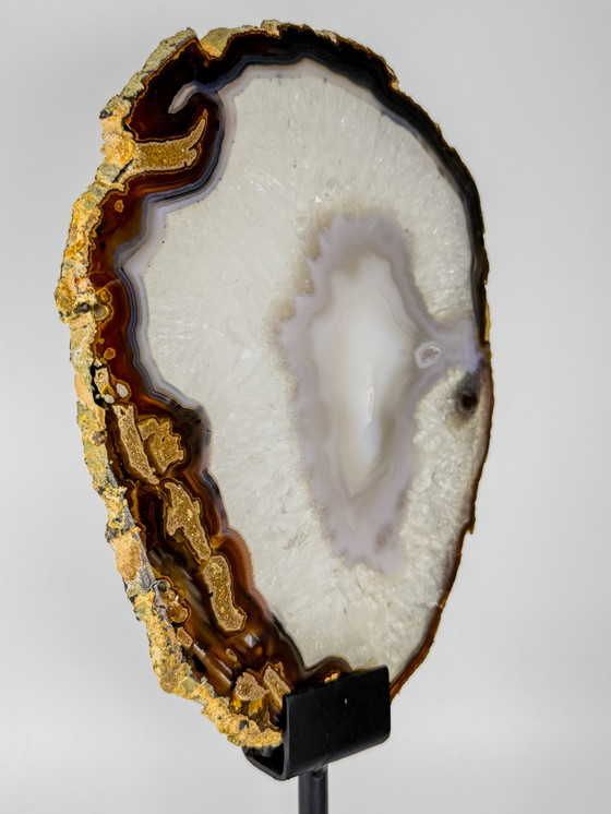 Image 1 of Exclusief - luxe agaat schijf op standaard 