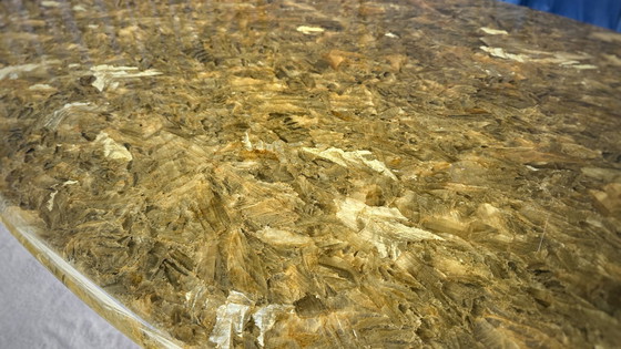 Image 1 of Vintage Coffee Table Alabaster Marble 80s Italy Onyx Table Couch jean charles