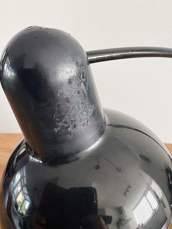 1980er-90er Postmoderne Space Age Tischlampe – Schwarz – Tischlampen, Metal, Plastic (photo 10 of 12)