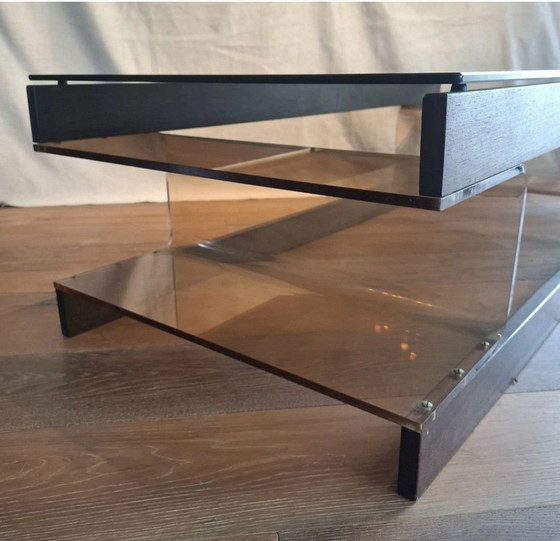 Tavolino da caffè vintage Roche Bobois Wengé Acrilico – Tavolini da caffè, Legno, Vetro (photo 14 of 15)