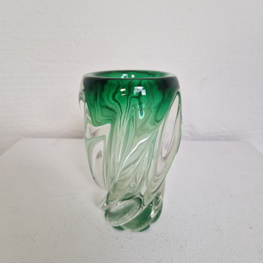 Green Murano vase